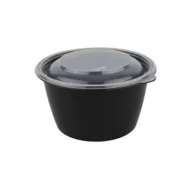 Контейнер Ю круглый d-144мм, 730мл, черный, ПП 54шт/упак/12