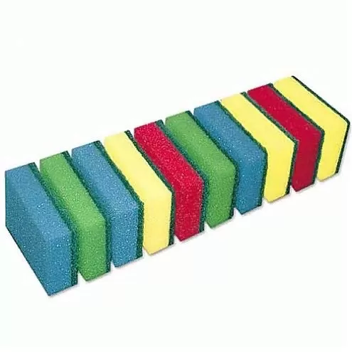 Губка для посуды МЕГА 100х70х25 10шт/ упак ШИРОКИЕ