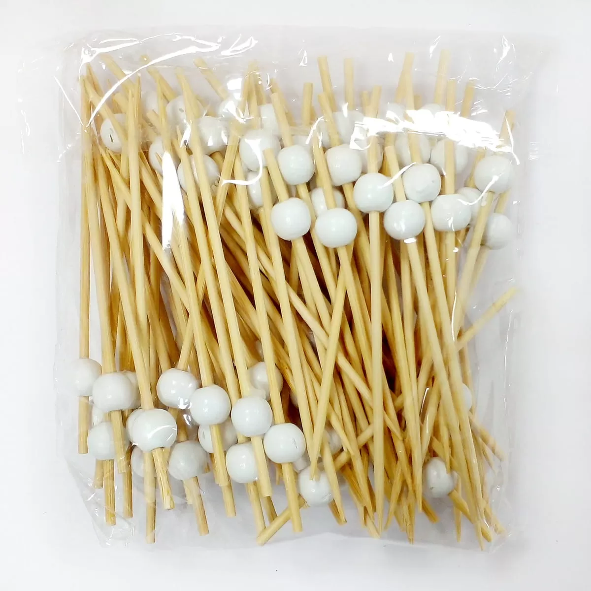 Пики дерев. Жемчужина белая 12 см. 100 шт/уп /100