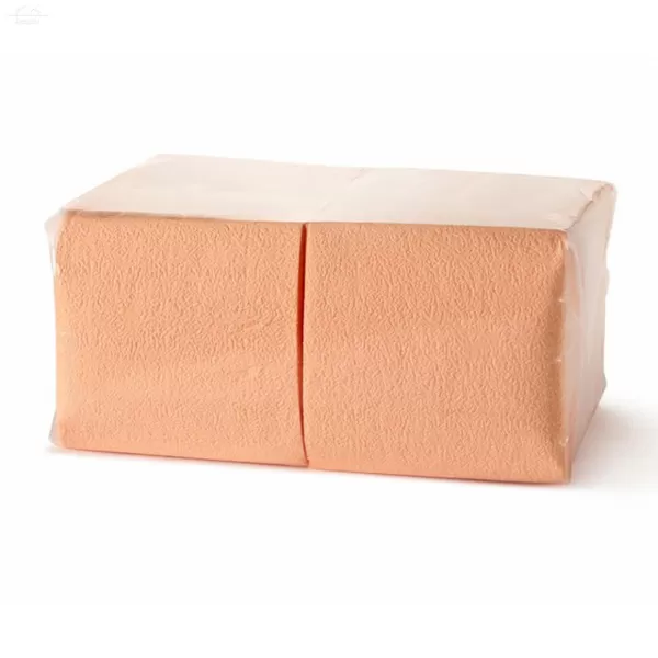 Салфетки 1-сл, 24*24см, 400л, ПЕРСИК (пастель)  /18