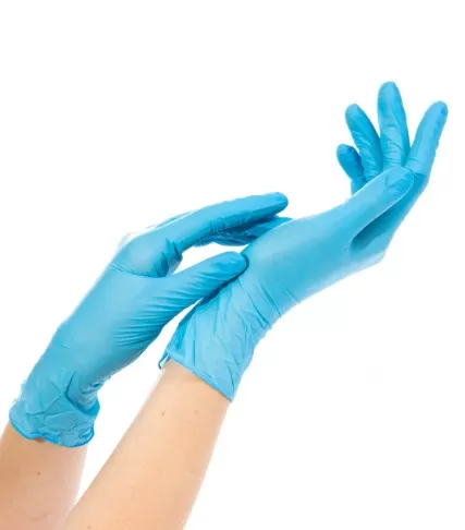 Перчатки нитриловые «Optima» синие (М) 50