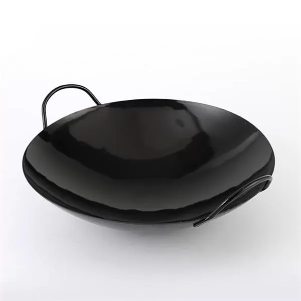 Сковорода Вок (WOK) 35 см с двумя ручками черная сталь P.L. Proff Cuisine