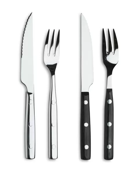 Нож для стейка 23,7 см, ручка микарта (с одной стороны), цвет ручки черный, Mezza 18/10