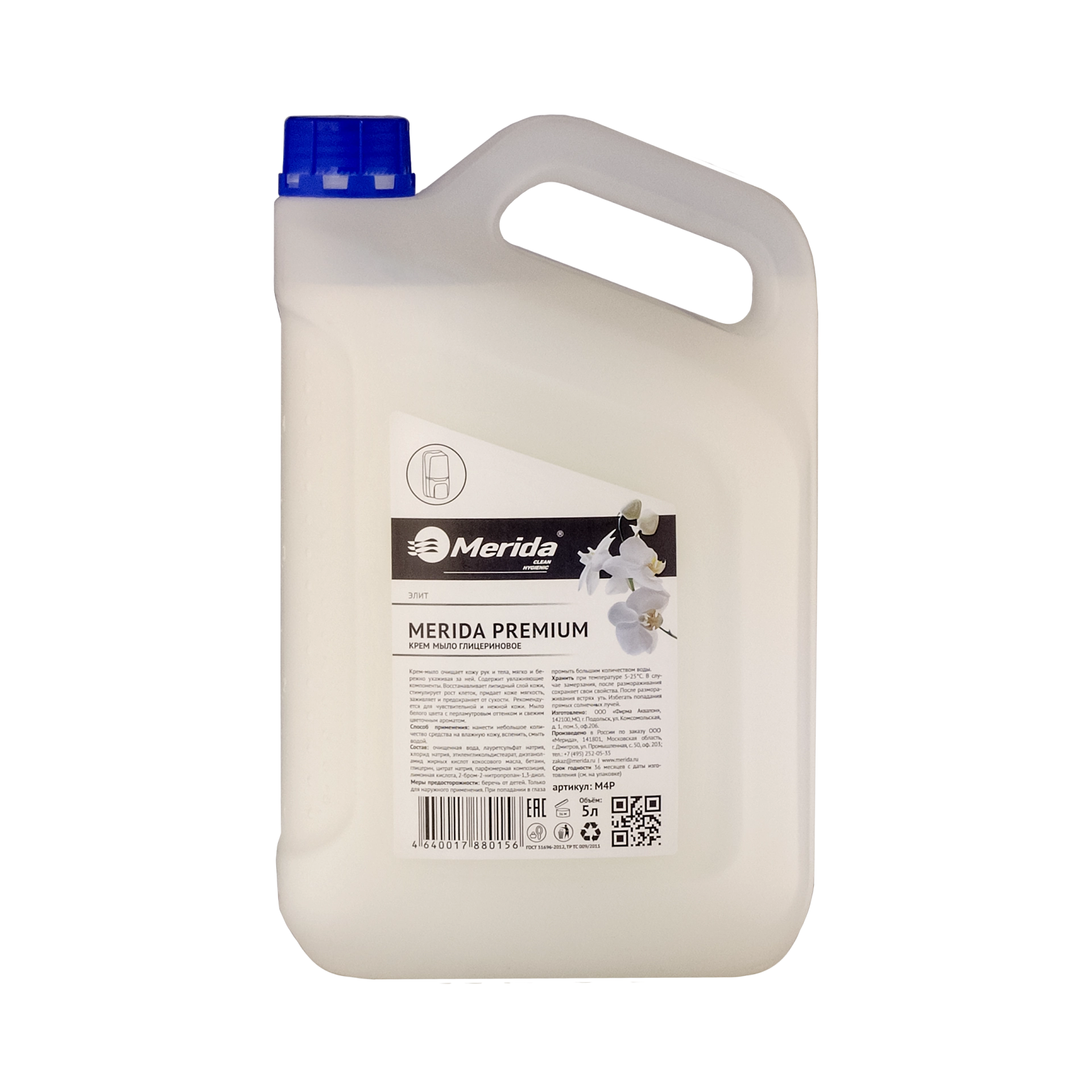 Мыло жидкое кремовое глицериновое «MERIDA PREMIUM» Элит /1/4