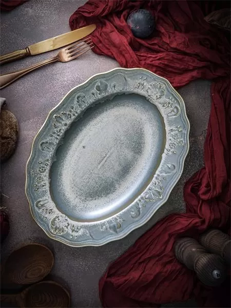 Блюдо овальное 32×24,2 см h 4,7 см, фарфор, Vintage