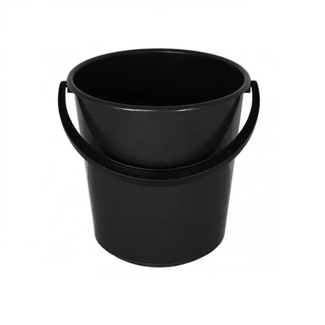 Ведро черное 10л с мерной шкалой