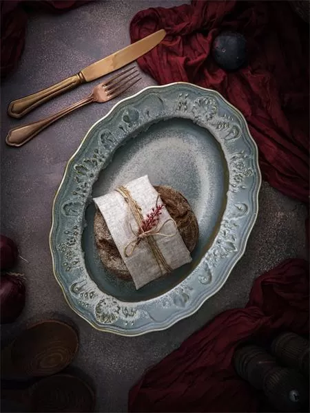 Блюдо овальное 37×27,6 см h 5 см, фарфор, Vintage