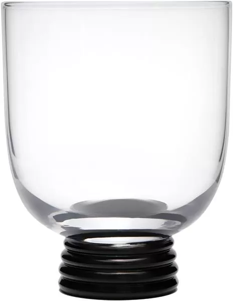 Бокал 280 мл, d 8 см h 10,2 см, цвет прозрачный / черный, Trevi