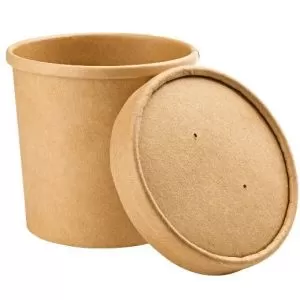 Крышка бумажная для супницы 240мл крафт d=90мм 50шт/упак /10 (для 77-02019)