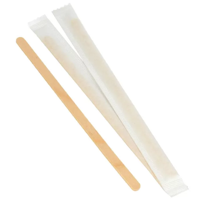 Размешиватели для напитков, деревянные, в инд. бум. упаковке, 140*6мм, 250 шт.в уп/20