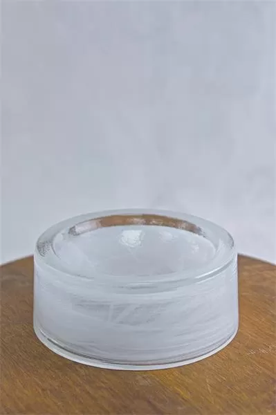 Соусник d 10 см h 4 см, стекло, цвет / декор белый, Hollow